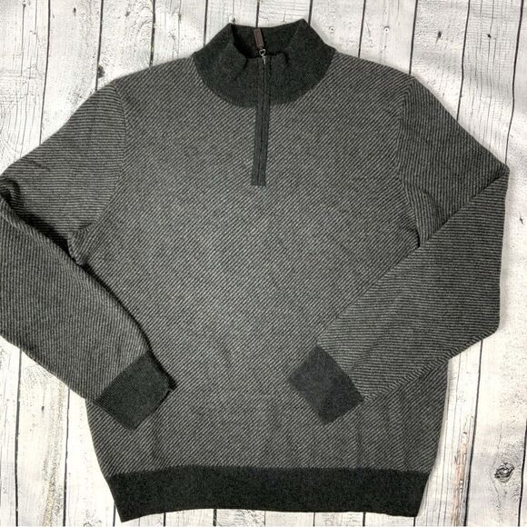 DANIEL HECHTER Paris 100% cashmere 1/4 zip pullover sweater - Picture 1 of 3